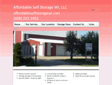 Tablet Screenshot of affordableselfstoragewi.com